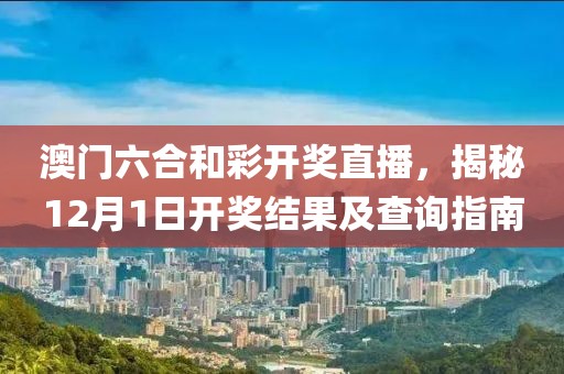 澳门六合和彩开奖直播，揭秘12月1日开奖结果及查询指南