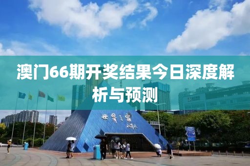 澳门66期开奖结果今日深度解析与预测