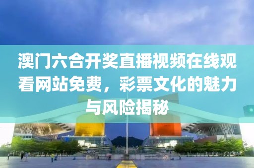澳门六合开奖直播视频在线观看网站免费，彩票文化的魅力与风险揭秘