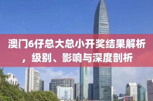 澳门6仔总大总小开奖结果解析，级别、影响与深度剖析