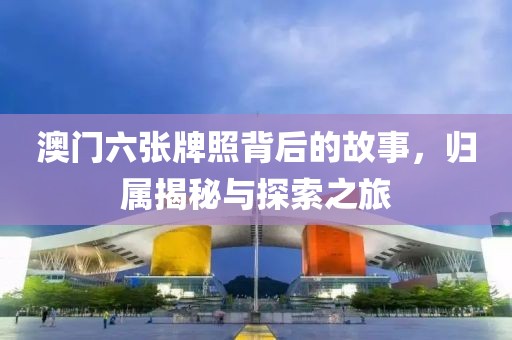 澳门六张牌照背后的故事，归属揭秘与探索之旅