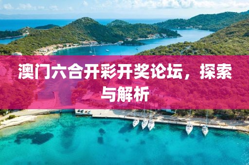 澳门六合开彩开奖论坛，探索与解析