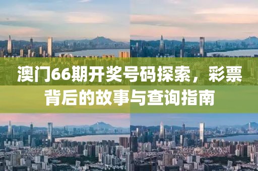 澳门66期开奖号码探索，彩票背后的故事与查询指南