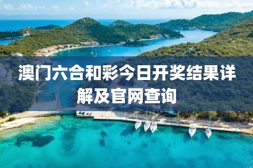 澳门六合和彩今日开奖结果详解及官网查询