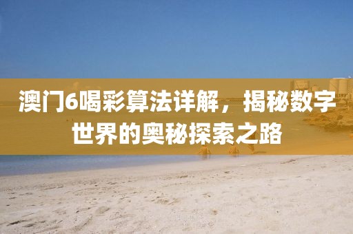 澳门6喝彩算法详解，揭秘数字世界的奥秘探索之路