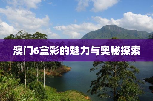 澳门6盒彩的魅力与奥秘探索
