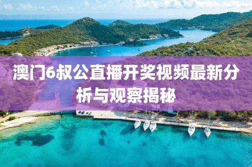 澳门6叔公直播开奖视频最新分析与观察揭秘