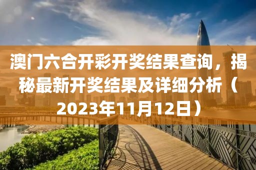 澳门六合开彩开奖结果查询，揭秘最新开奖结果及详细分析（2023年11月12日）