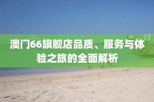 澳门66旗舰店品质、服务与体验之旅的全面解析