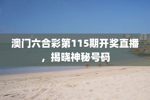 澳门六合彩第115期开奖直播，揭晓神秘号码