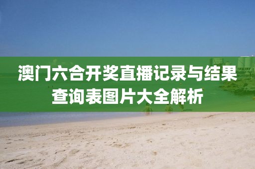 澳门六合开奖直播记录与结果查询表图片大全解析