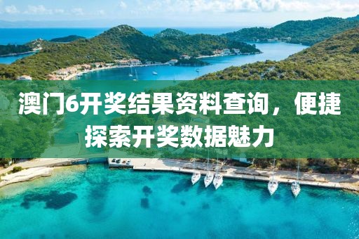 澳门6开奖结果资料查询，便捷探索开奖数据魅力